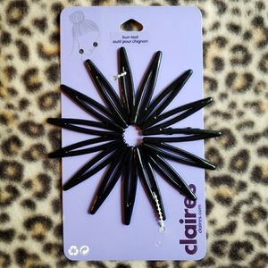 Claire's Black Plastic Bun Tool, Hair Styling Tool, Brand New/Never Used (NWT)